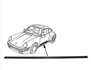 Abdeckleiste Schweller Einstieg schwarz Porsche 911 Porsche vergl. 90155141928